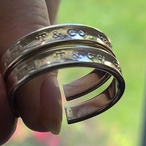 Like New Tiffany & Co. 1837 Collection Sterling Hoop Earrings